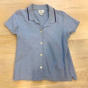 Calvin Klein knit button blue top